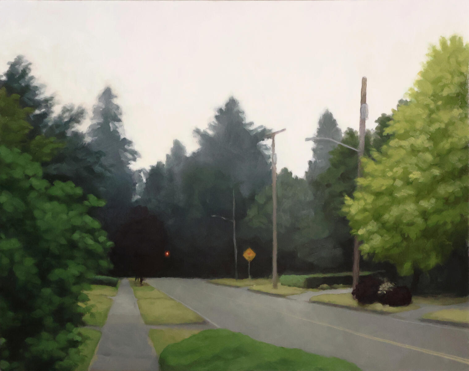 The boundary between now and then is blurry, 2025, acrylic on canvas, 14"x11". (available)