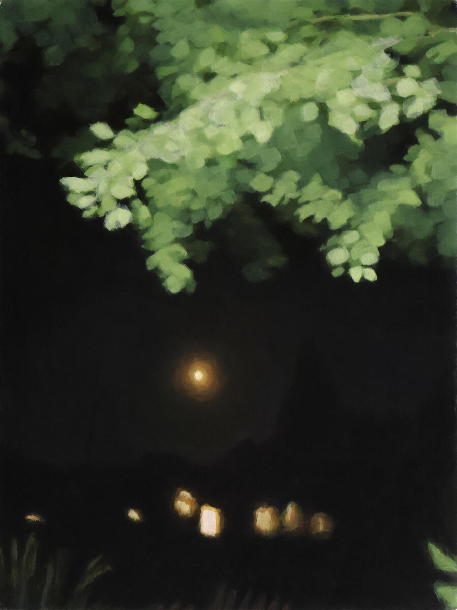 Summer night, 2026, acrylic on canvas, 9"x12". (available)
