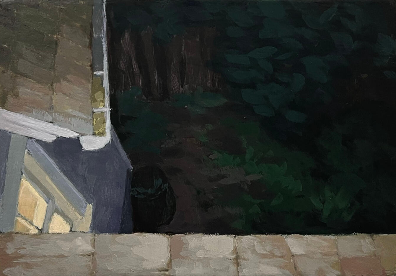 Mid-August, 2024, acrylic on canvas, 7"x5". (available)