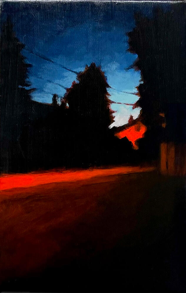 2013, 2024, acrylic on canvas, 4"x6". (unavailable)