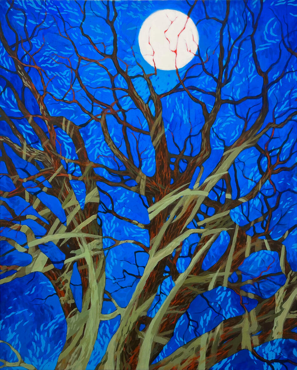 Exposure, 2023, acrylic on canvas, 24"x30". (available)