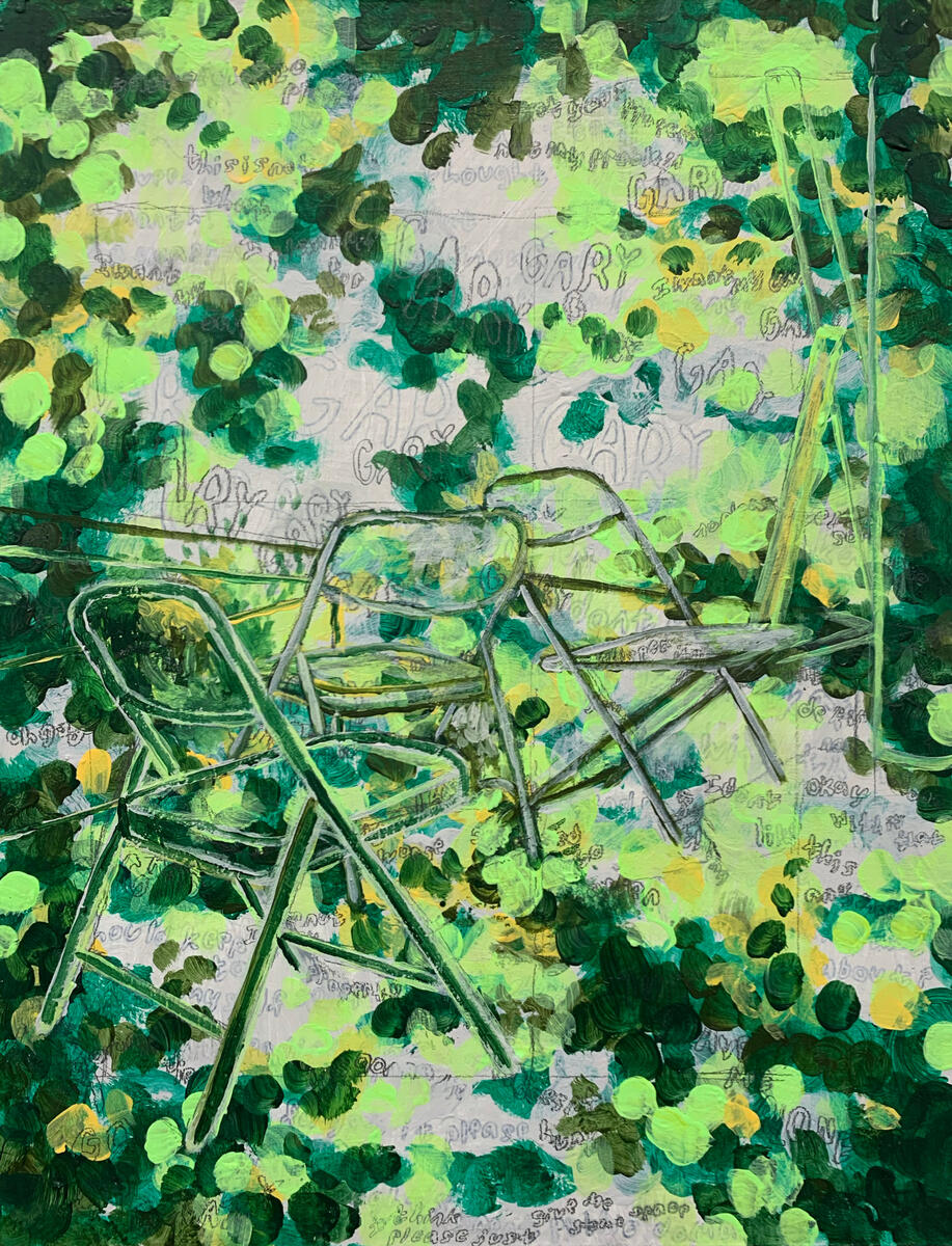 Untitled, 2021, acrylic on masonite panel, 9"x12". (unavailable)