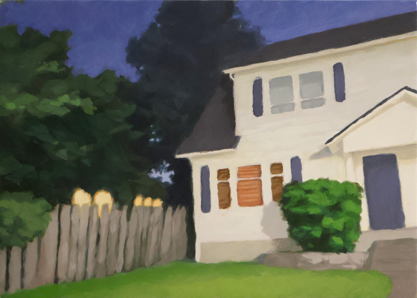 Front porch, 2025, acrylic on canvas, 7"x5". (available)