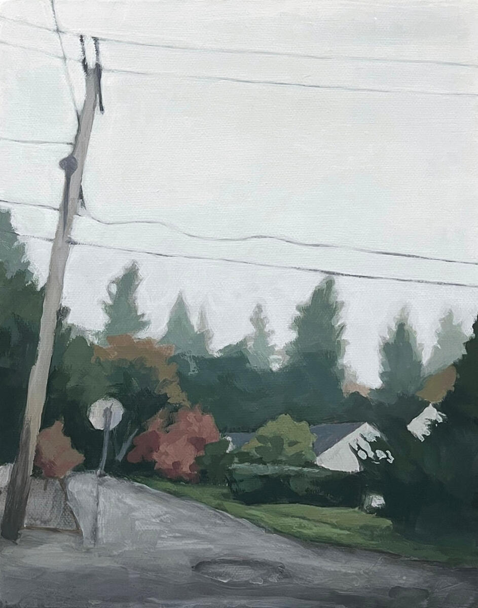 7:40am PST, 2024, acrylic on canvas, 8"x10". (available)