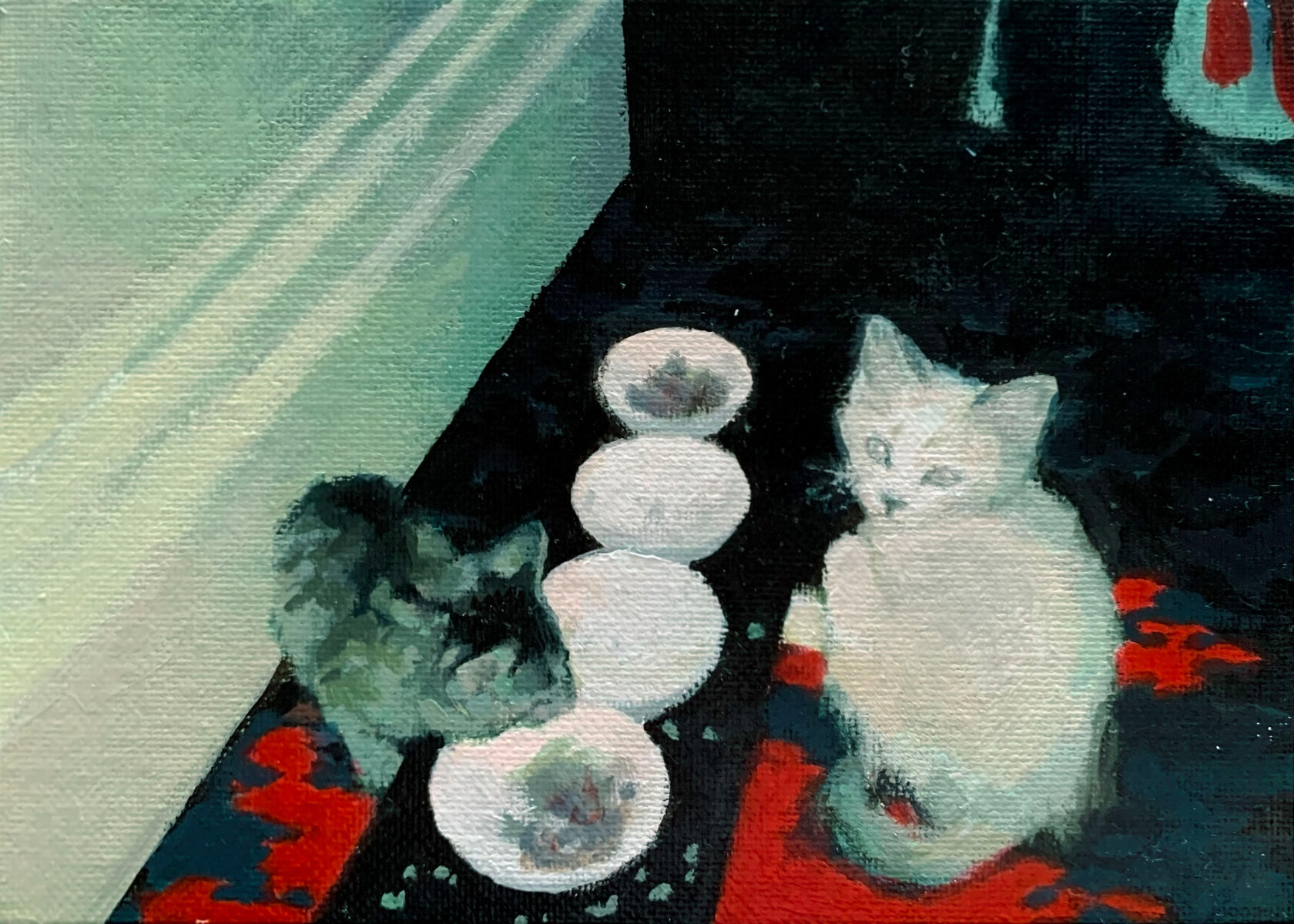 Desktop wallpaper, 2022, acrylic on canvas panel, 7"x5". (unavailable)