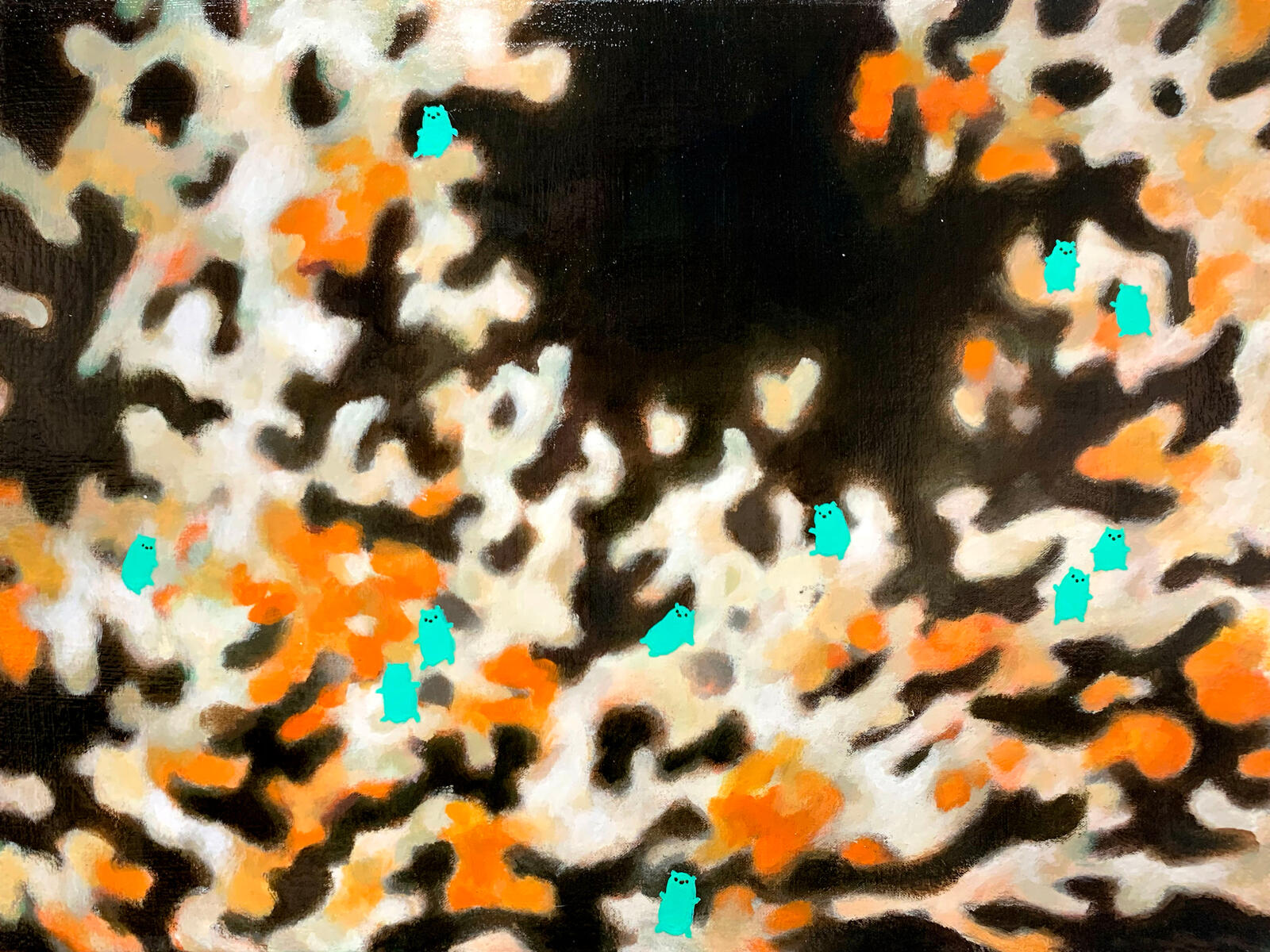 Marmalade, 2022, acrylic & gloss gel on canvas, 20"x15". (available)