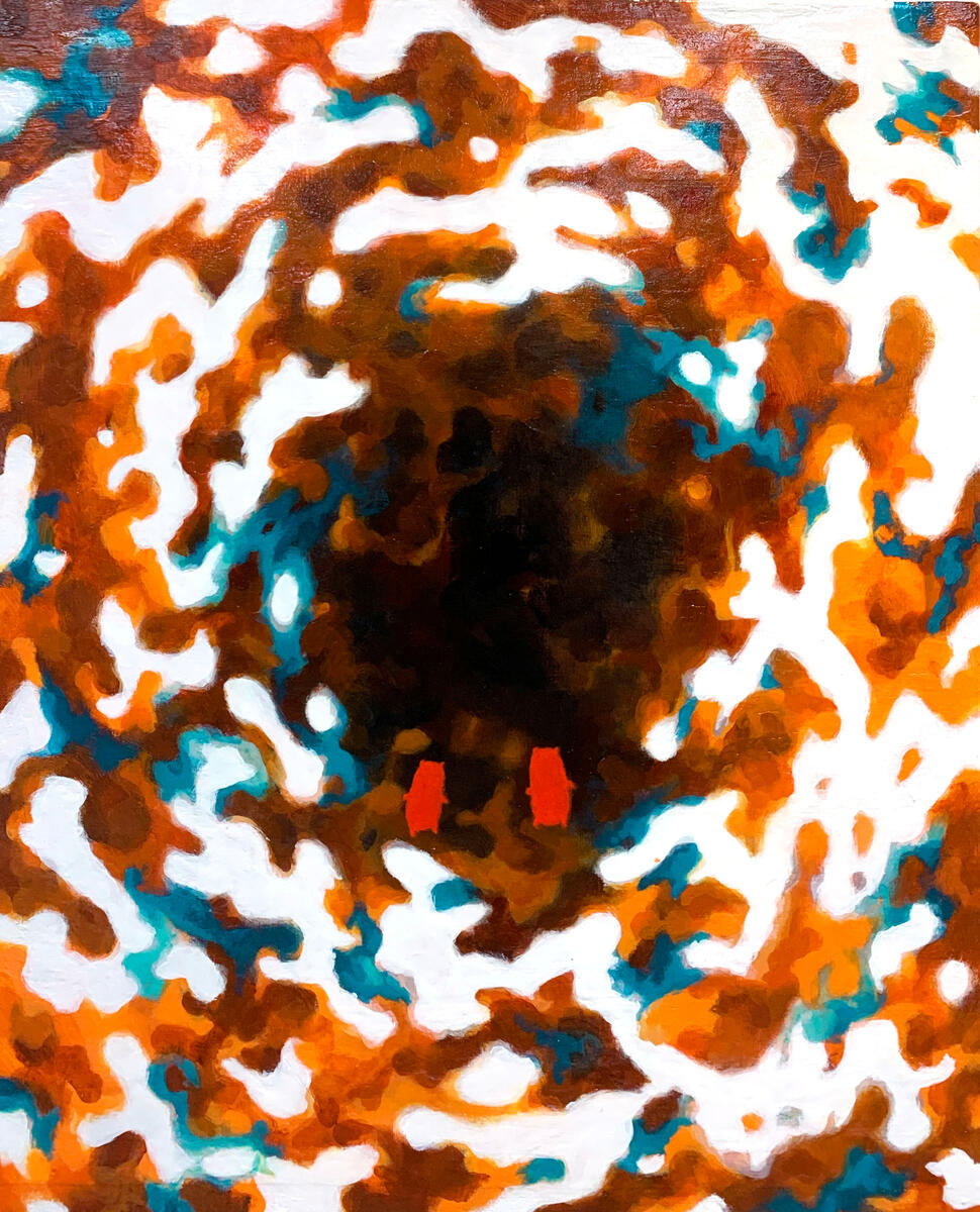 Untitled, 2022, acrylic & gloss gel on canvas, 20"x24". (unavailable)