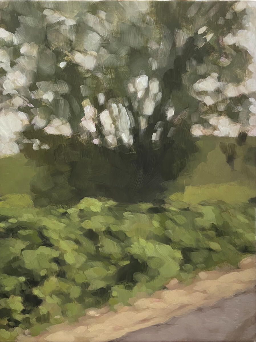 Road trip, 2025, acrylic on canvas, 9"x12". (unavailable)