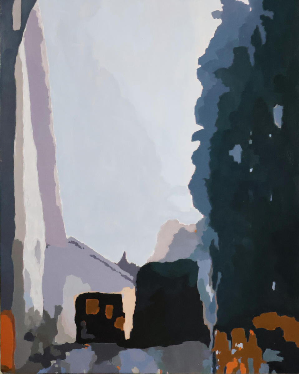 Driveway II, 2025, acrylic on canvas, 12"x16". (unavailable)