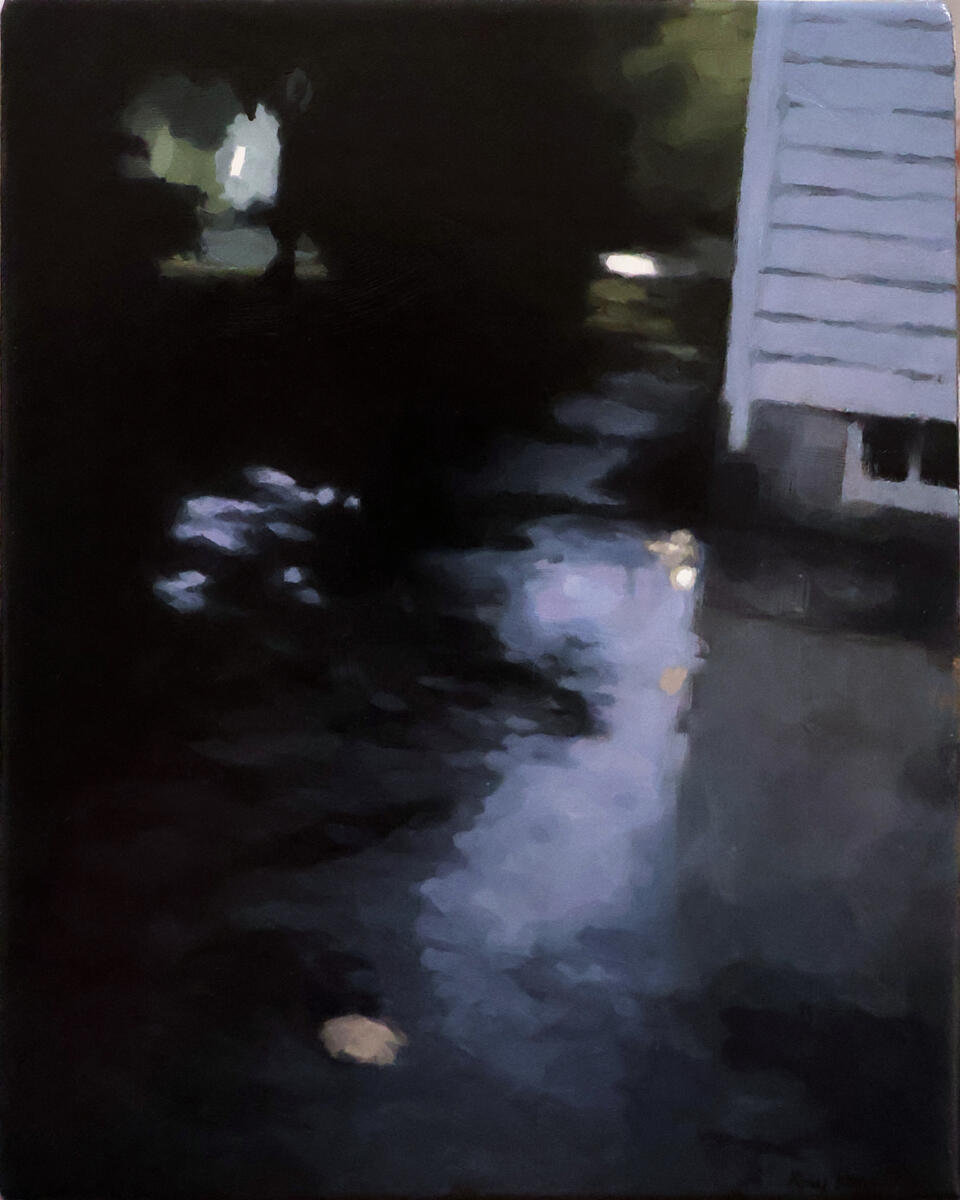 I don't wanna, 2025, acrylic on canvas, 8"x10". (available)